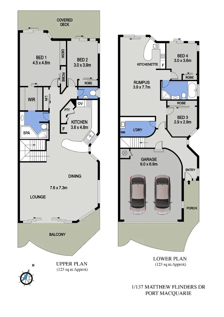Floorplan of Homely townhouse listing, 1/137 Matthew Flinders Drive, Port Macquarie NSW 2444