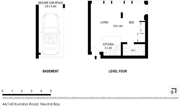 Floorplan of Homely apartment listing, 44/143 Kurraba Road, Neutral Bay NSW 2089