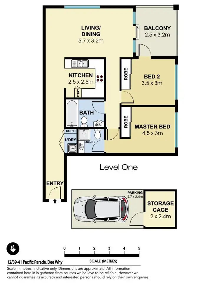 Floorplan of Homely apartment listing, 12/39-41 Pacific Parade, Dee Why NSW 2099