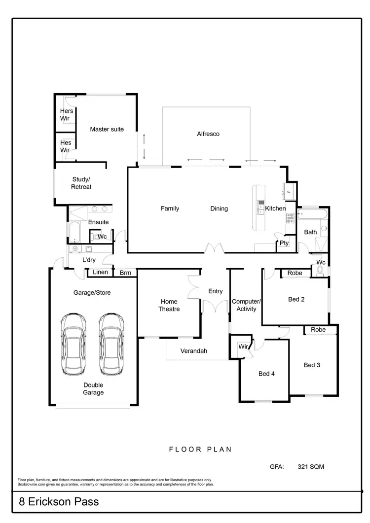 Floorplan of Homely house listing, 8 Erickson Pass, Ellenbrook WA 6069
