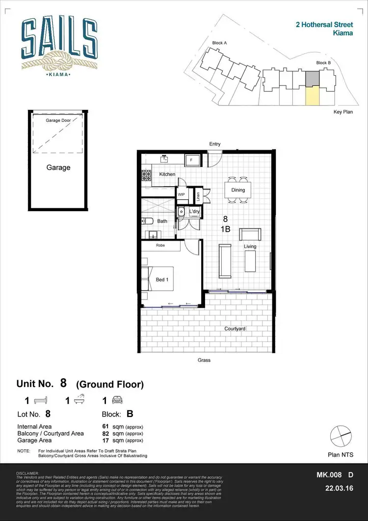 Floorplan of Homely apartment listing, 8/2 Hothersal Street, Kiama NSW 2533
