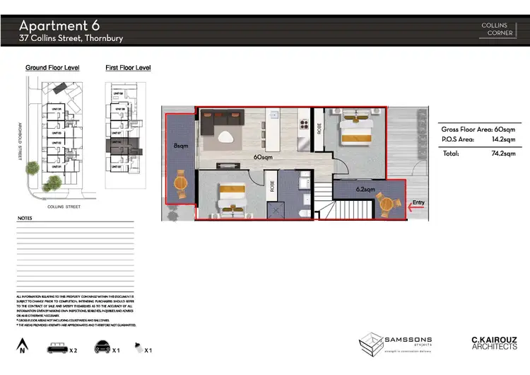Floorplan of Homely apartment listing, 6/37 Collins Street, Thornbury VIC 3071