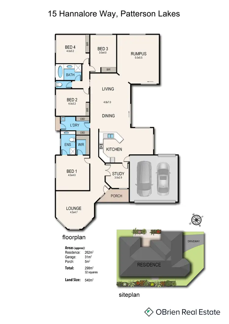 Floorplan of Homely house listing, 15 Hannalore Way, Patterson Lakes VIC 3197