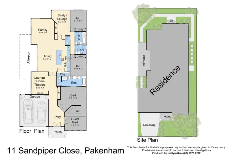 Floorplan of Homely house listing, 11 Sandpiper Close, Pakenham VIC 3810