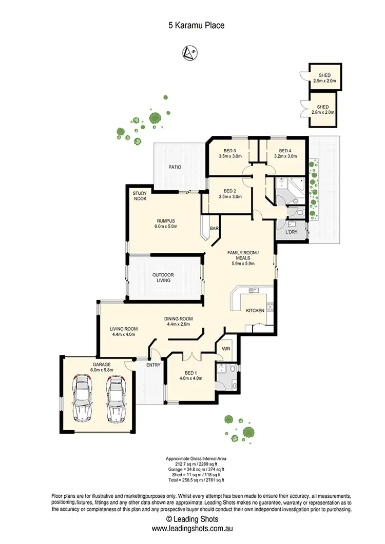 Floorplan of Homely house listing, 5 Karamu Place, Narangba QLD 4504