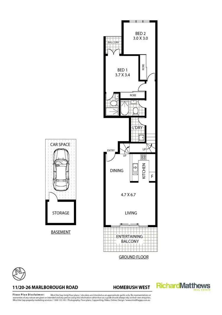Floorplan of Homely apartment listing, 11/20-26 Marlborough Road, Homebush West NSW 2140