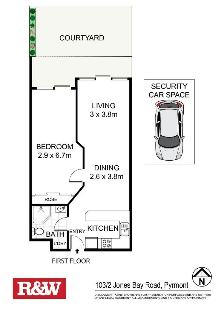 Floorplan of Homely apartment listing, 103/2 Jones Bay Road, Pyrmont NSW 2009