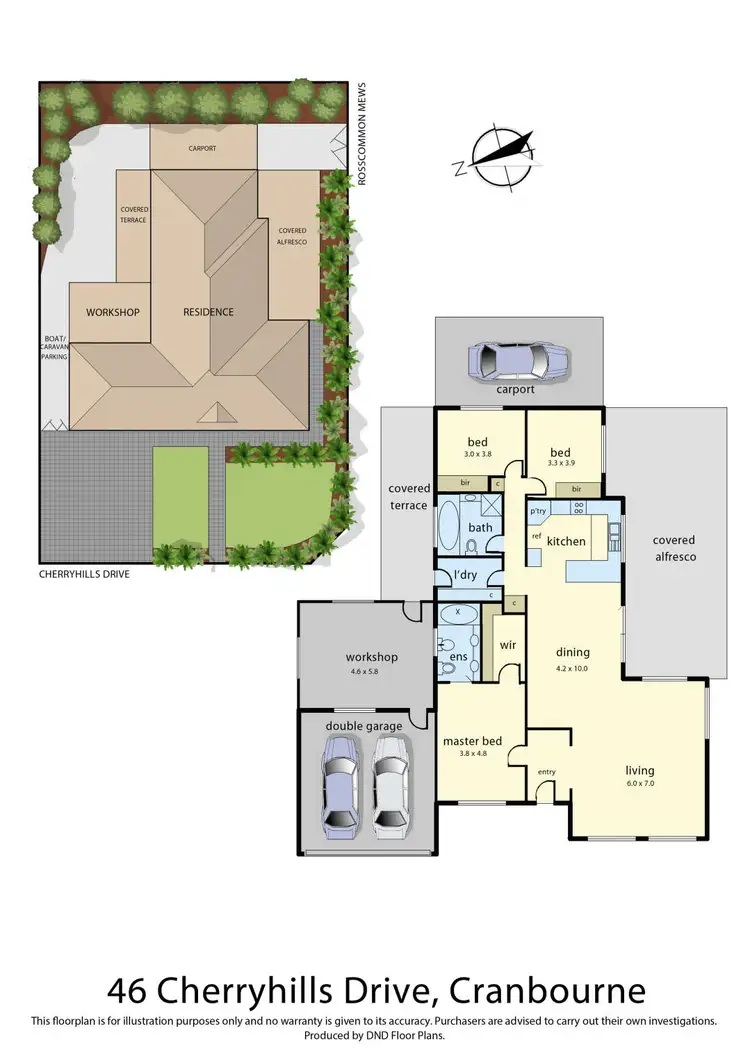 Floorplan of Homely house listing, 46 Cherryhills Drive, Cranbourne VIC 3977