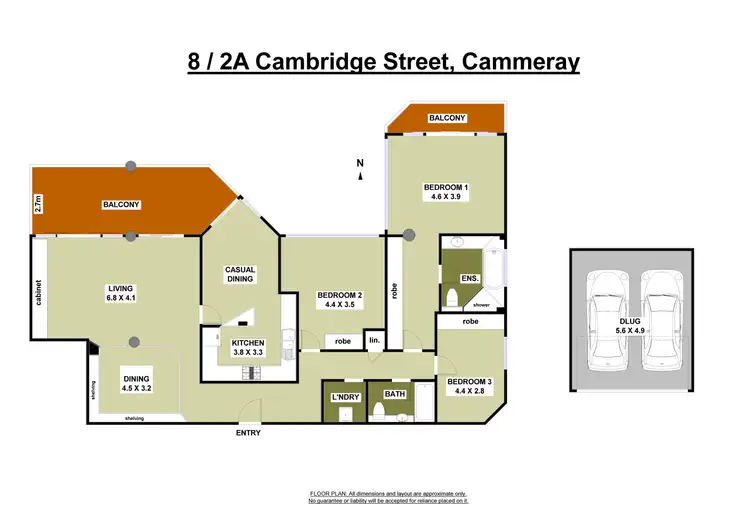Floorplan of Homely apartment listing, 8/2A Cambridge Street, Cammeray NSW 2062