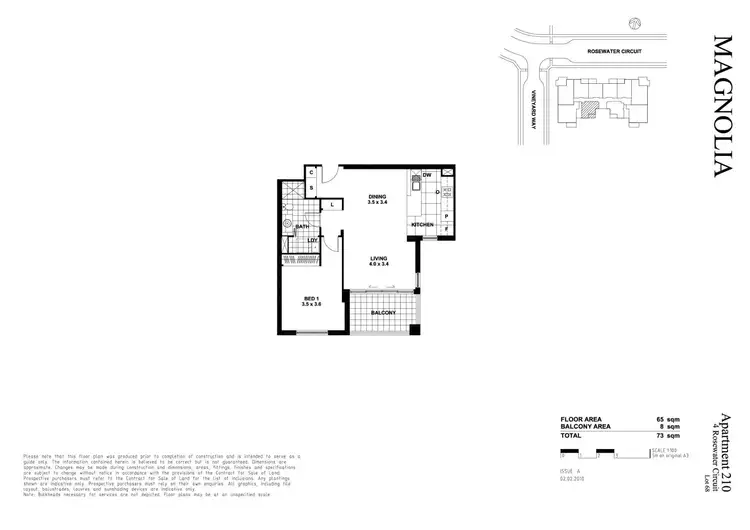 Floorplan of Homely apartment listing, 210/4 Rosewater Circuit, Breakfast Point NSW 2137