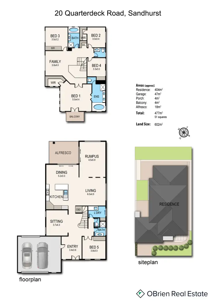 Floorplan of Homely house listing, 20 Quarterdeck Road, Sandhurst VIC 3977