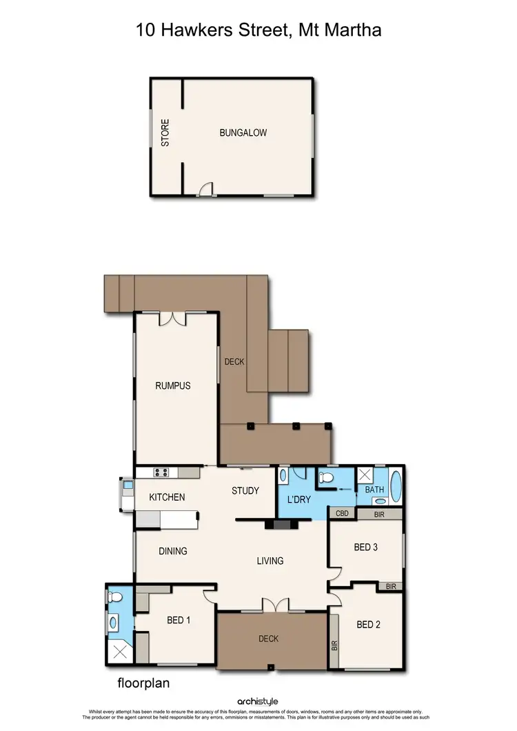 Floorplan of Homely house listing, 10 Hawker Street, Mount Martha VIC 3934