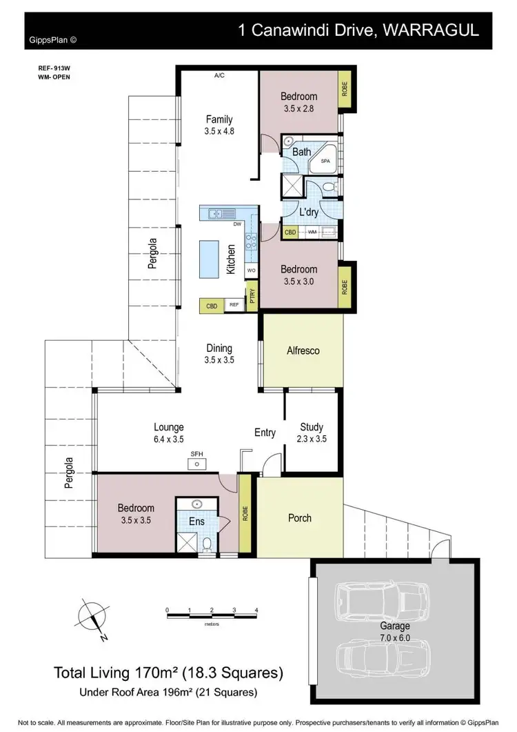 Floorplan of Homely house listing, 1 Canawindi Drive, Warragul VIC 3820