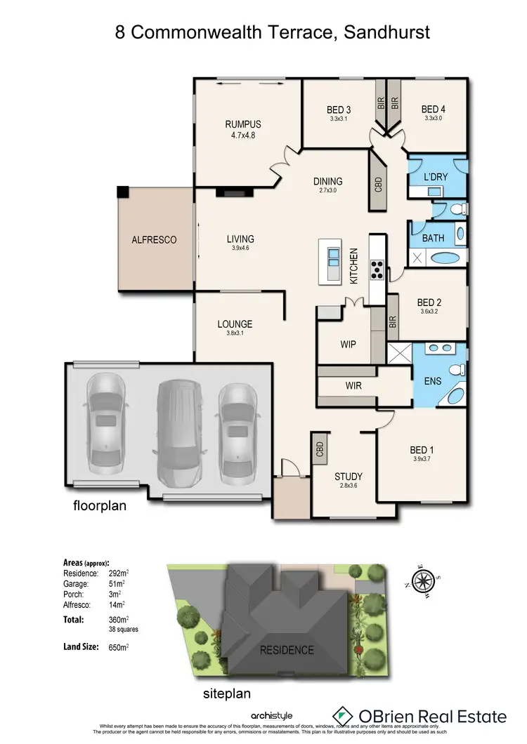 Floorplan of Homely house listing, 8 Commonwealth Terrace, Sandhurst VIC 3977