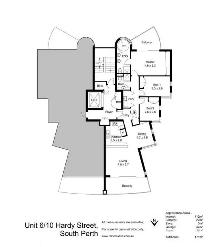 Floorplan of Homely apartment listing, 6/10 Hardy Street, South Perth WA 6151