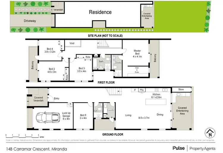 Floorplan of Homely semi-detached listing, 14b Carramar Crescent, Miranda NSW 2228