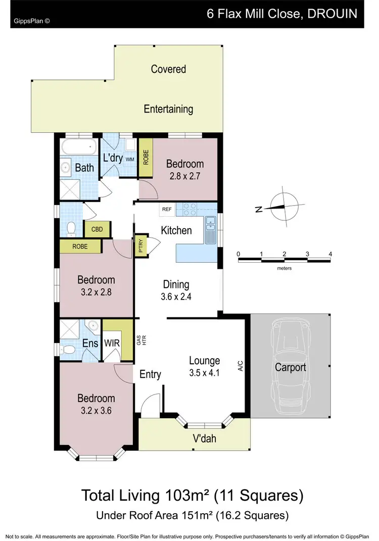 Floorplan of Homely house listing, 6 Flax Mill Close, Drouin VIC 3818