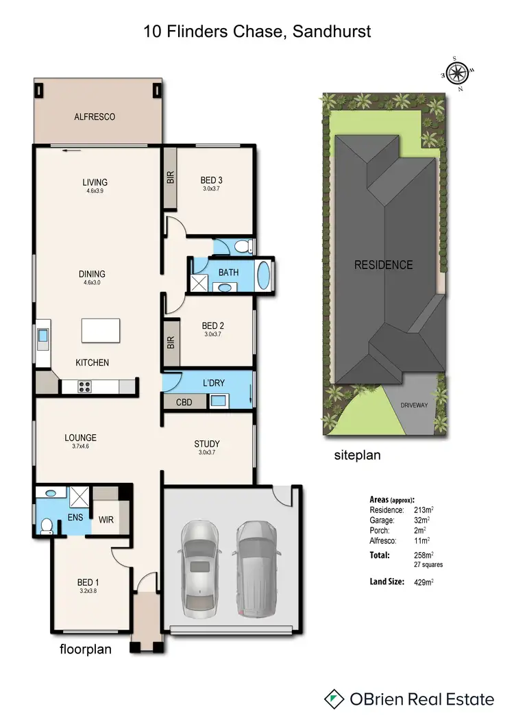 Floorplan of Homely house listing, 10 Flinders Chase, Sandhurst VIC 3977
