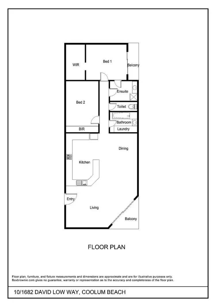 Floorplan of Homely unit listing, 10/1682 David Low Way, Coolum Beach QLD 4573