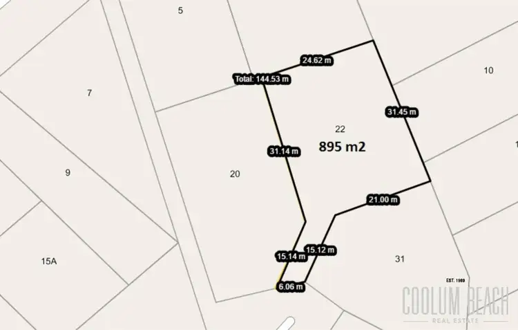 Floorplan of Homely land listing, 22 Pacific Heights Court, Coolum Beach QLD 4573