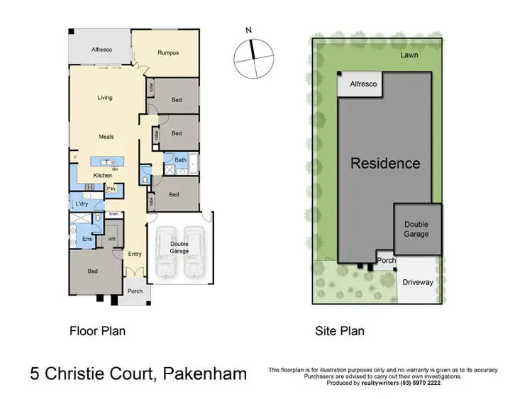 Floorplan of Homely house listing, 5 Christie Court, Pakenham VIC 3810