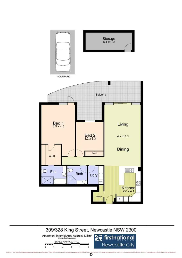 Floorplan of Homely apartment listing, 309/328 King Street, Newcastle NSW 2300