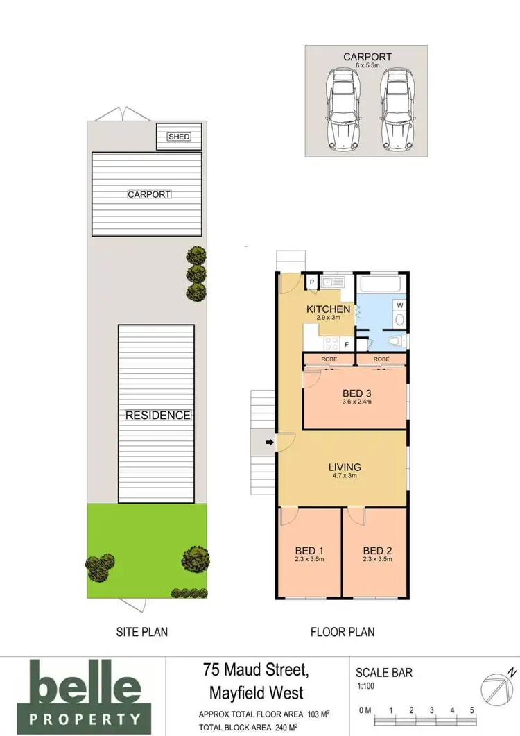 Floorplan of Homely house listing, 75 Maud Street, Mayfield West NSW 2304