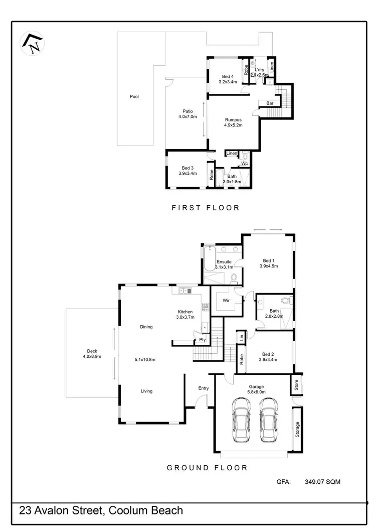 Floorplan of Homely house listing, 23 Avalon Street, Coolum Beach QLD 4573
