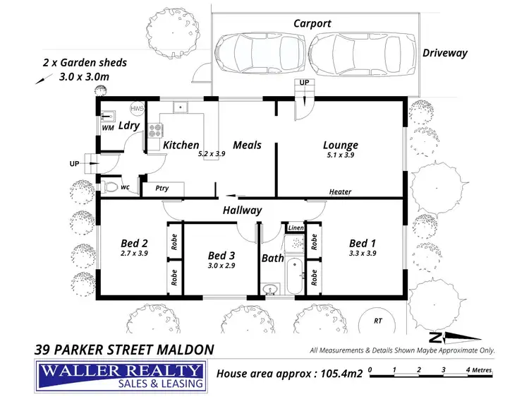 Floorplan of Homely house listing, 39 Parker Street, Maldon VIC 3463