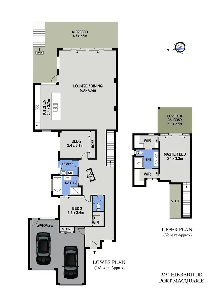 Floorplan of Homely townhouse listing, 2/34 Hibbard Drive, Port Macquarie NSW 2444