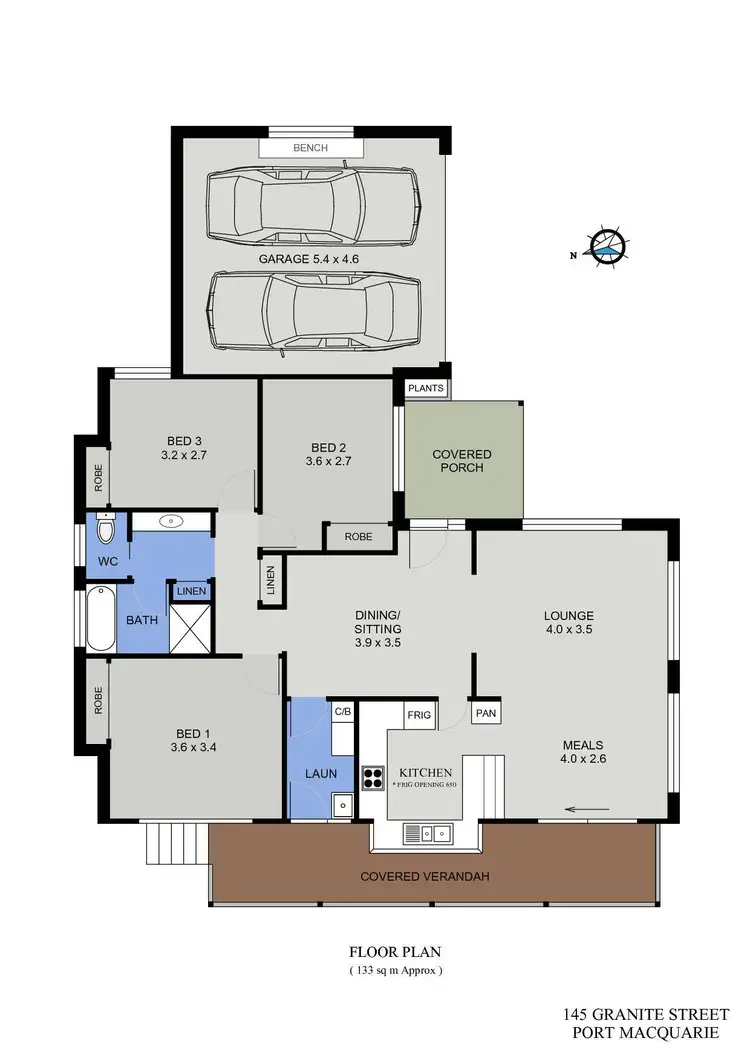 Floorplan of Homely house listing, 145 Granite Street, Port Macquarie NSW 2444
