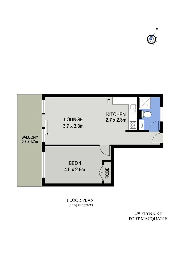 Floorplan of Homely unit listing, 2/9 Flynn Street, Port Macquarie NSW 2444