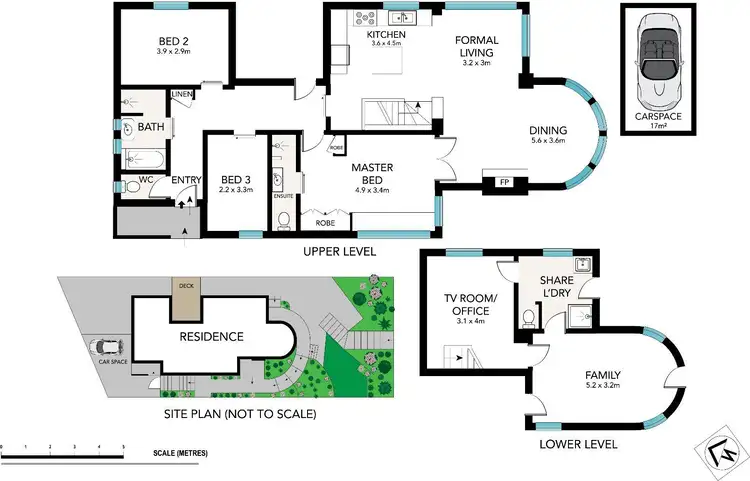 Floorplan of Homely semi-detached listing, 1/3 Bruce Avenue, Manly NSW 2095