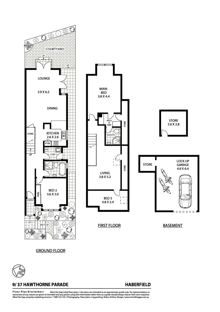 Floorplan of Homely townhouse listing, 9/37 Hawthorne Parade, Haberfield NSW 2045