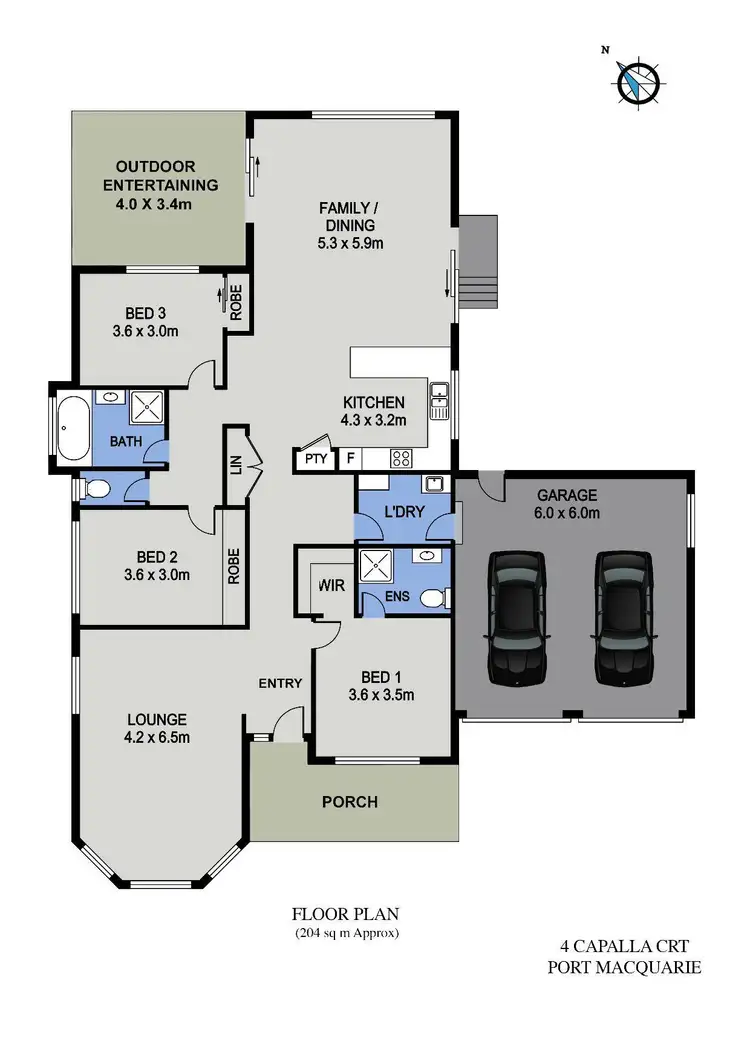 Floorplan of Homely house listing, 4 Capalla Court, Port Macquarie NSW 2444