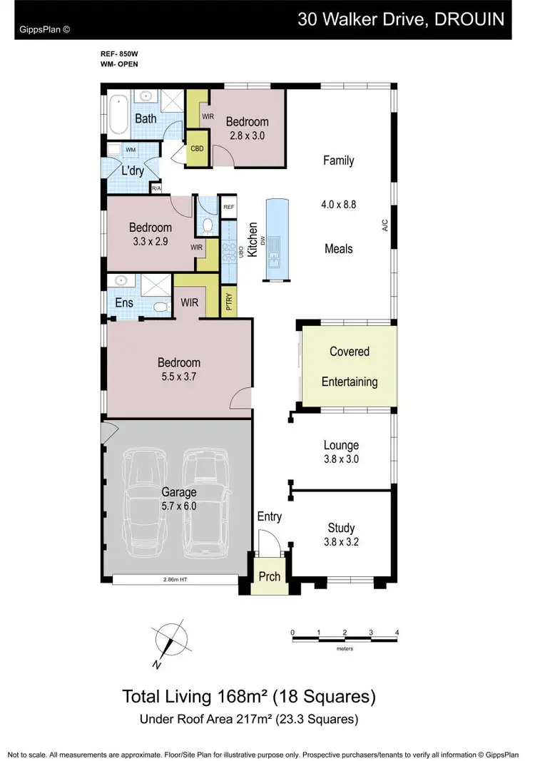 Floorplan of Homely house listing, 30 Walker Drive, Drouin VIC 3818