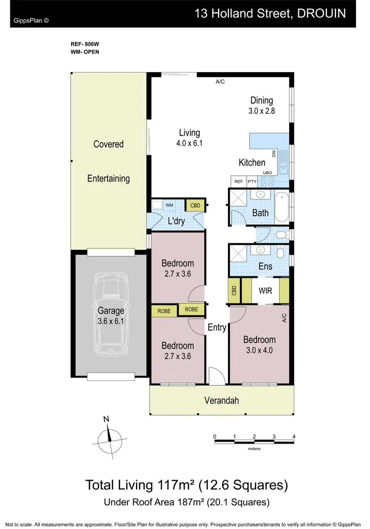 Floorplan of Homely house listing, 13 Holland Street, Drouin VIC 3818