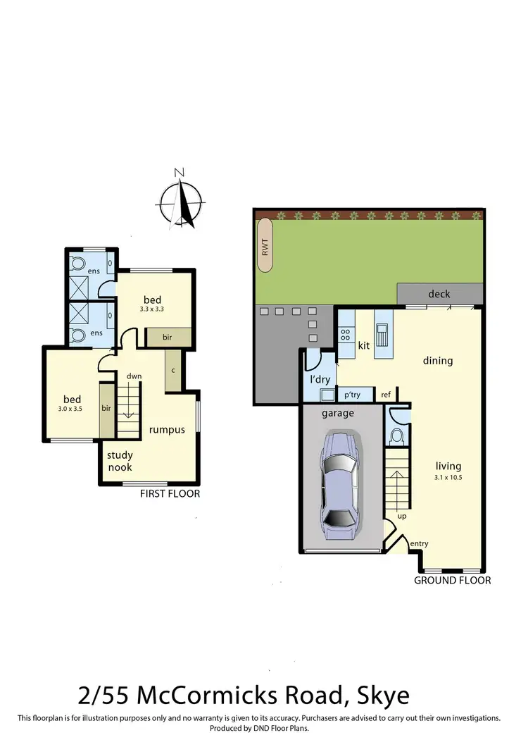 Floorplan of Homely unit listing, 2/55 McCormicks Road, Carrum Downs VIC 3201