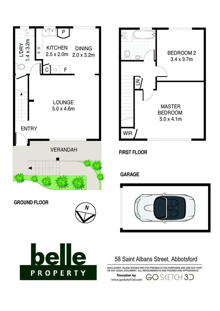 Floorplan of Homely townhouse listing, 2/58 St Albans Street, Abbotsford NSW 2046