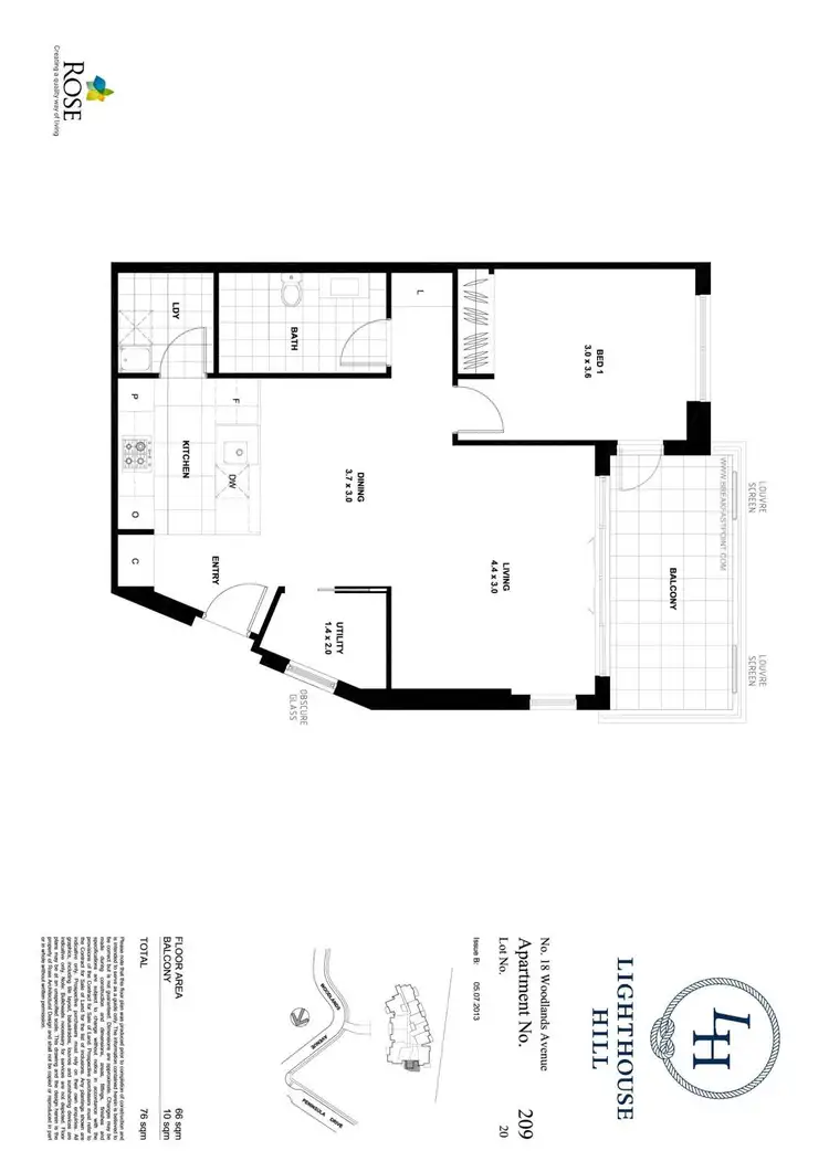 Floorplan of Homely apartment listing, 209/18 Woodlands Avenue, Breakfast Point NSW 2137