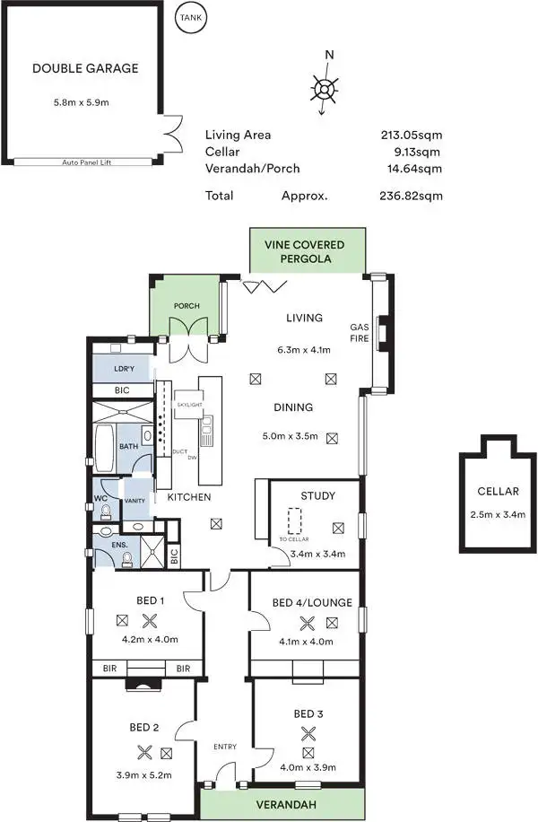 Floorplan of Homely house listing, 1 Whinham Street, Fitzroy SA 5082
