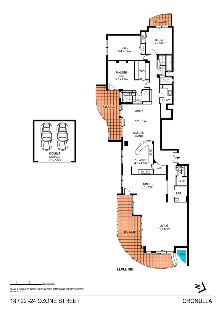 Floorplan of Homely apartment listing, 18/22-24 Ozone Street, Cronulla NSW 2230
