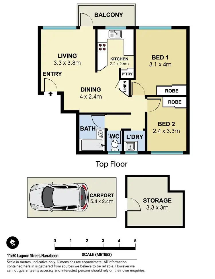 Floorplan of Homely apartment listing, 11/50 Lagoon Street, Narrabeen NSW 2101