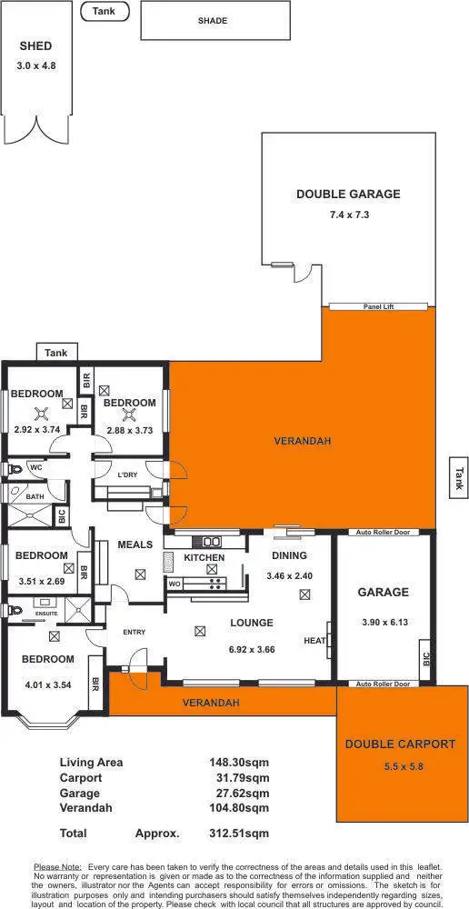 Floorplan of Homely house listing, 24 Sierra Avenue, Grange SA 5022