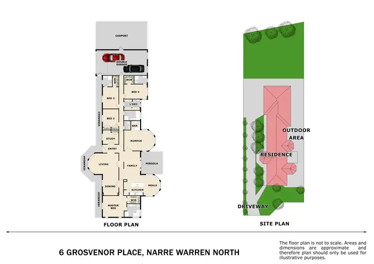 Floorplan of Homely house listing, 6 Grosvenor Place, Narre Warren North VIC 3804