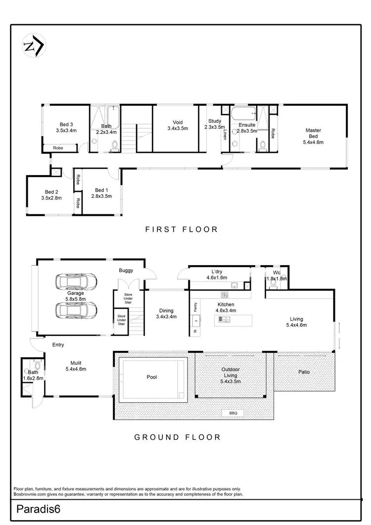 Floorplan of Homely house listing, 6 Paradis Road, Yaroomba QLD 4573