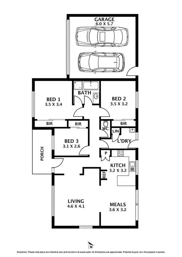 Floorplan of Homely unit listing, 1/17A Cornish Street, Sunbury VIC 3429