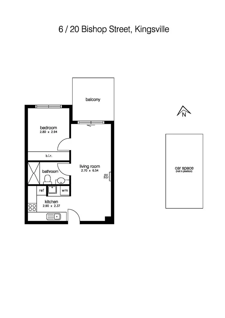 Floorplan of Homely apartment listing, 6/20 Bishop Street, Kingsville VIC 3012