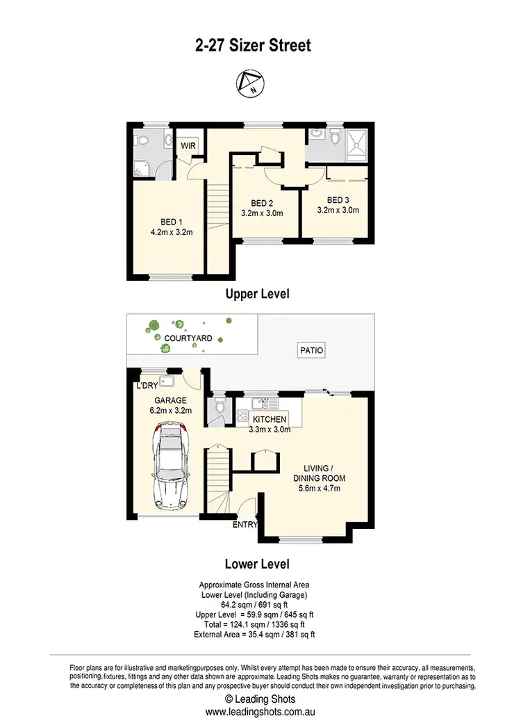 Floorplan of Homely townhouse listing, 2/27 Sizer Street, Everton Park QLD 4053