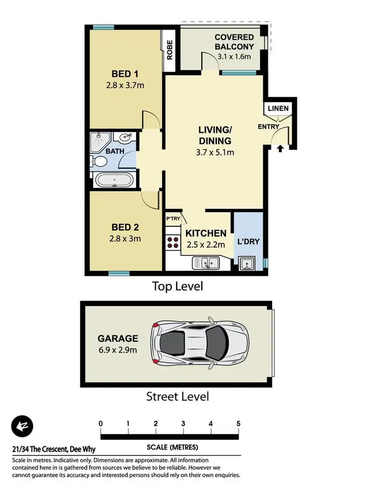 Floorplan of Homely apartment listing, 21/34-36 The Crescent, Dee Why NSW 2099